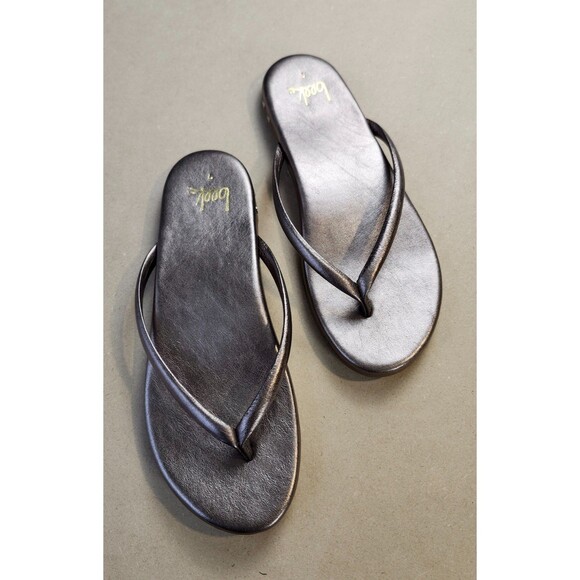 beek Black Leather Sandals - Picture 1 of 5